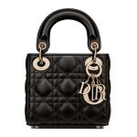 Túi Xách Tay Dior Micro Lady Dior Bag Black Cannage Lambskin Màu Đen