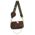 Túi Đeo Chéo Nữ Louis Vuitton LV Multi Pochette Accessoires M44813 Màu Xanh Rêu