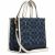 Túi Tote Coach Dempsey 22 In Signature Jacquard With Patch Gold Denim Multi Leather Màu Xanh Navy