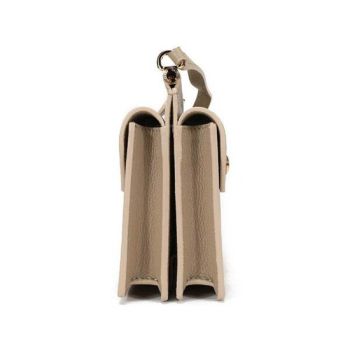 Túi Đeo Chéo Burberry Mini Leather Title Bag With Pocket Detail 8014580 Màu Beige