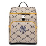 Balo MLB Monogram Diamond Jacquard New York Yankees 3ABKM022N-50BGS Màu Beige