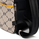 Balo MLB Monogram Diamond Jacquard New York Yankees 3ABKM022N-50BGS Màu Beige