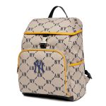 Balo MLB Monogram Diamond Jacquard New York Yankees 3ABKM022N-50BGS Màu Beige