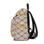 Balo MLB Monogram Diamond Jacquard New York Yankees 3ABKM022N-50BGS Màu Beige