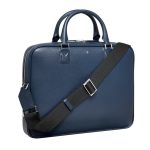 Cặp Xách Tay Montblanc Sartorial Slim Leather Document Indigo Màu Xanh Navy