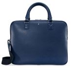 Cặp Xách Tay Montblanc Sartorial Slim Leather Document Indigo Màu Xanh Navy
