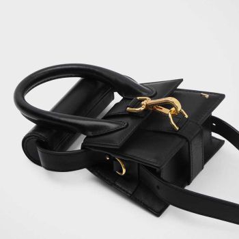 Túi Xách Jacquemus Le Chiquito Montagne Mini Sac En Cuir Size 12 Màu Đen