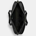 Cặp Xách Tay Coach Nam Portfolio Hamilton Beckett Structured Penn Brief In Signatur Leather Clutch Màu Đen