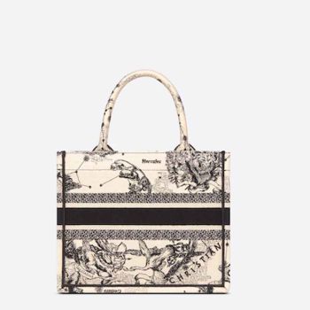 Túi Xách Dior Small Book Tote Latte Toile de Jouy Zodiac Embroidery