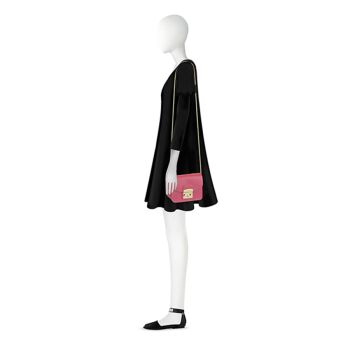 Túi Đeo Chéo Furla Ortensia Lizard Printed Leather Metropolis Mini Crossbody Bag Màu Hồng