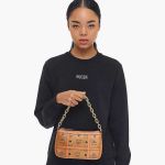 Túi Xách MCM Delmy Shoulder Bag In Visetos Màu Nâu