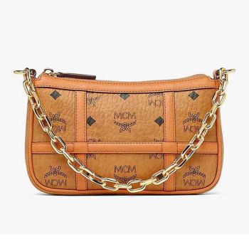 Túi Xách MCM Delmy Shoulder Bag In Visetos Màu Nâu