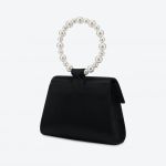 Túi Cầm Tay Moschino Pearls Handle Hand Bag Màu Đen