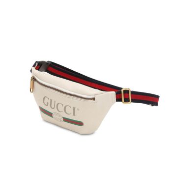 Túi Đeo Hông Gucci Men's Gucci Print Leather Belt Bag Màu Trắng