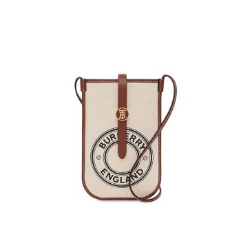 Túi Đeo Chéo Burberry Logo Graphic Crossbody Bag Màu Be Phối Nâu