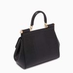 Túi Xách Nữ Dolce & Gabbana D&G Small Sicily Bag in Iguana Printed Leather Màu Đen