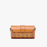 Túi Trống Mini MCM Tracy Crossbody In Visetos Cognac Màu Nâu