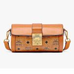 Túi Trống Mini MCM Tracy Crossbody In Visetos Cognac Màu Nâu