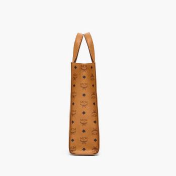 Túi Tote MCM Klassik Tote In Visetos Cognac Màu Nâu