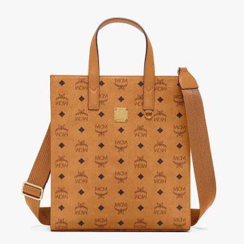 Túi Tote MCM Klassik Tote In Visetos Cognac Màu Nâu