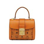 Túi Xách Tay MCM Tracy Visetos Leather Top-Handle Bag Màu Nâu