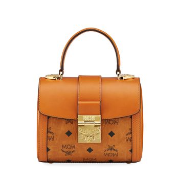 Túi Xách Tay MCM Tracy Visetos Leather Top-Handle Bag Màu Nâu