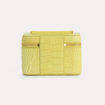 Túi Đeo Chéo Pedro Textured Leather Vanity Case PW4-65940023 Màu Vàng