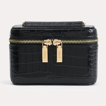 Túi Đeo Chéo Pedro Textured Leather Vanity Case PW4-65940023 Màu Đen