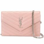 Túi Đeo Chéo Nữ Yves Saint Laurent YSL Envelope Chain Wallet Màu Hồng