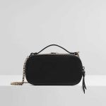 Túi Đeo Chéo Chloé C Mini Vanity Bag In Shiny Calfskin Màu Đen
