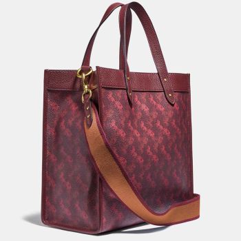 Túi Tote Coach Field Tote With Horse And Carriage Print Màu Đỏ