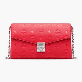 Túi Xách MCM Millie Crossbody in Monogram Leather Màu Đỏ