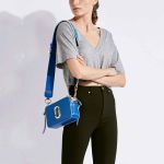 Túi Marc Jacobs Cowhide The Sure Shot Shoulder Bag Blue Leather Màu Xanh Blue