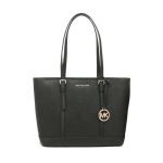 Túi Tote Michael Kors MK Jet Set Travel Small Top Zip Shoulder Tote Bag 35S0GTVT1L In Black Màu Đen