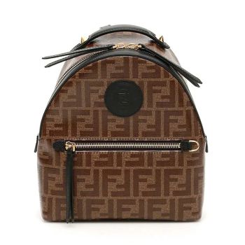 Balo Fendi Mini Ff Backpack 8BZ038 A5K4 Màu Nâu