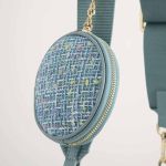 Túi Đeo Vai Pedro Tweed Double Flap Shoulder Bag Màu Xanh