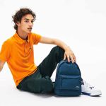 Balo Lacoste Men's Neocroc Small Canvas Backpack Reflecting Pond