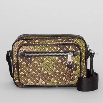 Túi Đeo Chéo Burberry Monogram Print And Leather Crossbody Bag Phối Màu
