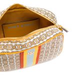 Túi Đeo Chéo Tory Burch Gemini Lnk Mini Bag Màu Xám Họa Tiết Vàng