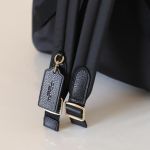 Balo Coach Saddle New Women's (F29004) Charlie Pebble Black Leather Backpack