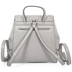 Balo Michael Kors MK Whitney Quilted Leather Backpack- Pearl Grey Màu Xám