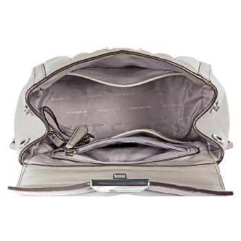 Balo Michael Kors MK Whitney Quilted Leather Backpack- Pearl Grey Màu Xám