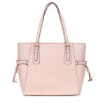 Túi Tote Michael Kors MK Small Voyager Textured Crossgrain Leather Tote- Soft Pink  Màu Hồng