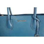 Túi Tote Michael Kors MK Mercer Large Pebbled Leather Accordion Tote Bag Màu Xanh Dương