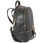 Balo Michael Kors MK Rhea Medium Leather Backpack - Black Màu Đen
