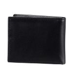 Ví Nam Tommy Hilfiger Men's Thin Sleek Casual Bifold Wallet Black Dore