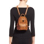 Balo MCM Stark Side Studs Bebe Boo Backpack in Visetos Size X_Mini