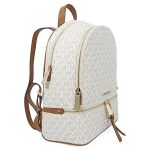 Balo Michael Kors MK Rhea Medium Logo Print Backpack - Vanilla Màu Trắng