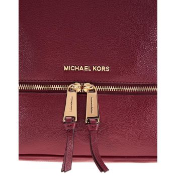 Balo Michael Kors MK Rhea Medium Leather Backpack - Oxblood Màu Đỏ