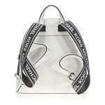 Balo Michael Kors MK Rhea Medium Pebbled Leather Backpack - Optic White / Black Màu Trắng